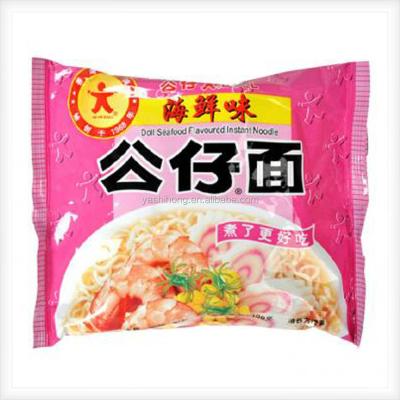 China Custom Color Print Moisture Proof Fried Plastic Instant Noodles Packaging Back Seal Bags for sale