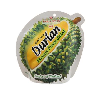 China Food Grade Durian Chips Plastic Moisture Proof Dry Snack Packaging Stand Up Bags With Custom Shaped for sale