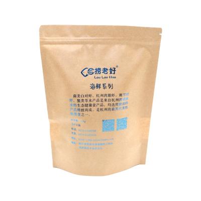 China Wholesale Moisture Proof Food Packaging Kraft Paper Stand Up Zipper Plastic Bag With Clear Window for sale