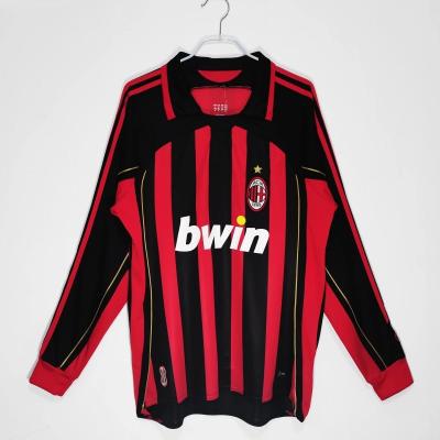 China Shirts & Tops Custom Logo Men Retro Soccer Jersey T-shirt Long Sleeve Soccer Jersey Team Club Training Jersey Football Shirt for sale