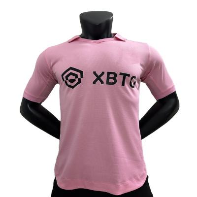 China Shirts & Tops 23 24 Custom men's football wear fast drying breathable polyester brazing club short sleeve training wear for sale