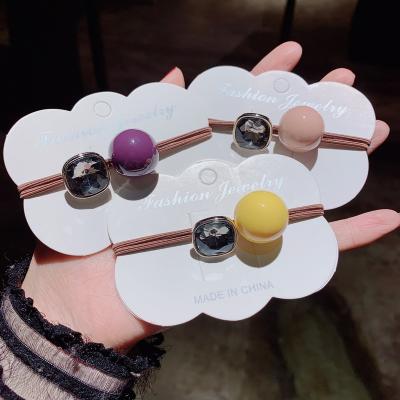 China Korean Scrunchies Hair Accessories Women Famous Brands Wholesale Designer Macaron Ball Hair Tie Rope Girls Hair Tie Hair Accessories for sale