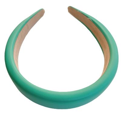 China Simple women's wide-brimmed candy-colored headband decoration trinket blue headband retro for sale