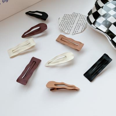 China 2022 decoration South Korea irregular hairpin set milk tea color hairpin female accessories wholesale for sale