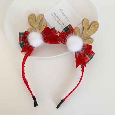 China 2022 New Popular Beautiful Antler Children's Holiday Birthday Party Hair Accessories Christmas Antler Friendly Materials Headband Wholesale for sale