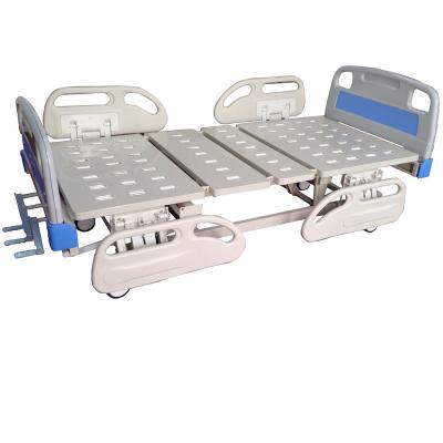 China Crank ABS Backrest Custom Head Panel Manual Operated Patient Bed ,Two Crank Hospital Medical Nursing Bed for sale