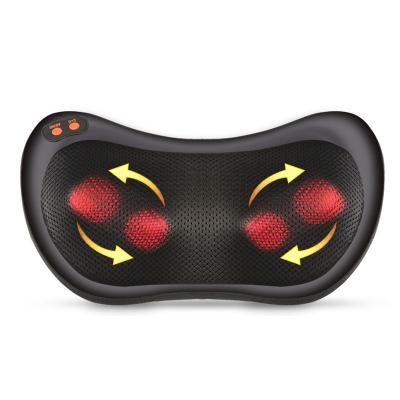 China Body Shiatsu Vibrator Car Back Massager Pillow Neck Deep Kneading Home Cervical Massager for sale