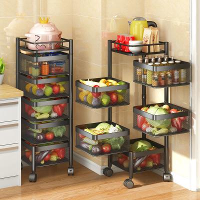 China Sustainable High Quality Vegetable Rotating Storage Fruit And Vegetable Rack for sale