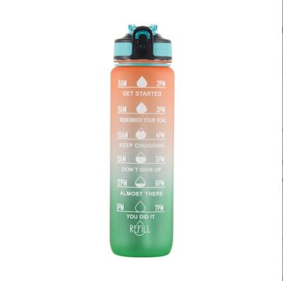 China Leak proof sustainable water bottle with weather marker straw lid to ensure you drink enough water throughout the day for fitness and outdoors for sale