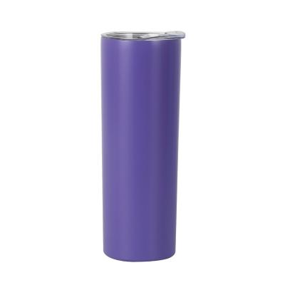 China Sustainable Double Wall Thermos 20Oz Lean Tumbler In Stock 20 Oz Straight Tumbler With Straw for sale