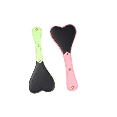 China For Spanking Heart Slapper Heart Impact Soft Fetish Soft Fetish Light BDSM Night Play Luxury Leather Paddle for sale