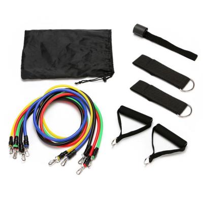 China Yoga Band 11pcs Resistance Bands Set Elastic Bands Resistance for sale