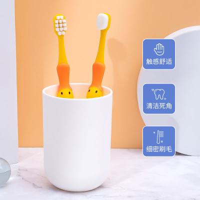 China For Home Use High Quality Cheap Baby Kids Children Shaping Toothbrush Soft Stiffens Child Cartoon Massage Soft Rubber Toothbrush for sale