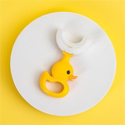 China PPyellow texture duck cartoon c-head toothbrush yellow hollow child yellow c-head battery-powered custom wholesale duck for sale