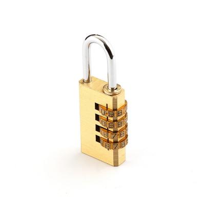 China Square Type UK Brass 4 Digit Password Padlock Combination Lock Code Padlock Iron Plated for sale