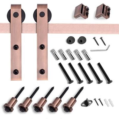 China Sliding Manufacturer Supply Quality Red Copper Barn Door Hardware For Interior Door for sale