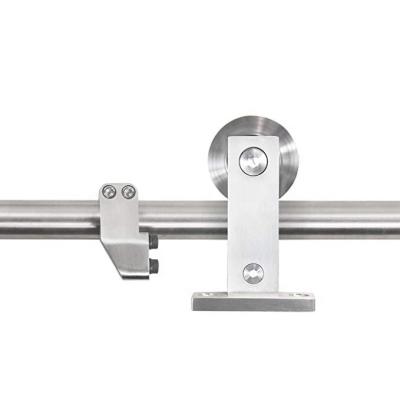 China Sliding Top Sliding Mount Stainless Steel Barn Door Hardware Kit for sale