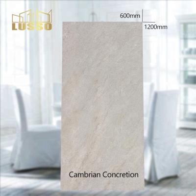 China New Design Concretion 600x1200 Exterior Tiles LUSSO Tile 20mm Thick Porcelain Rustic Ceramic Beige Sandstone 20mm Thickness for sale