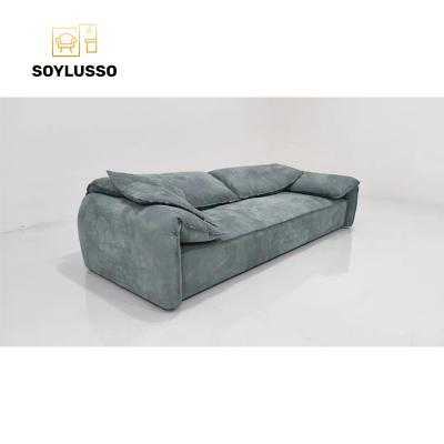 China Light green simple luxury classic home living room sofa velvet design modern popular furniture sofa chair for apartment for sale