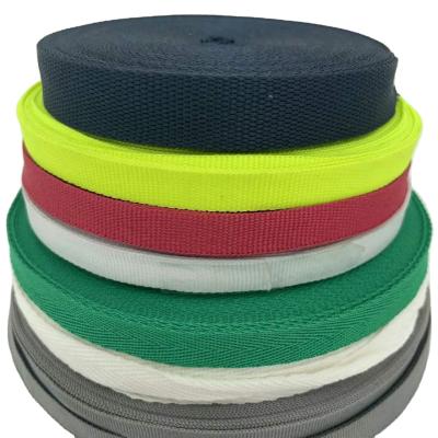 China Viable Wholesale 1inch 38mm 20mm Colorful Polyester Cotton Tapes Garment Webbing Cotton For Bags Bag Strap for sale