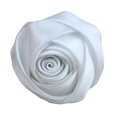 China Other Wholesale Garment Accessories Sanding Handwork Bud Rose Flower Satin Ribbon Bow For Shoes Hat for sale