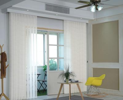 China Breathable Stardeco Customize Remote Control Vertical Shades Fabric Vertical Blind Roller Sunshade Slats Electric Wide Slat Element for sale