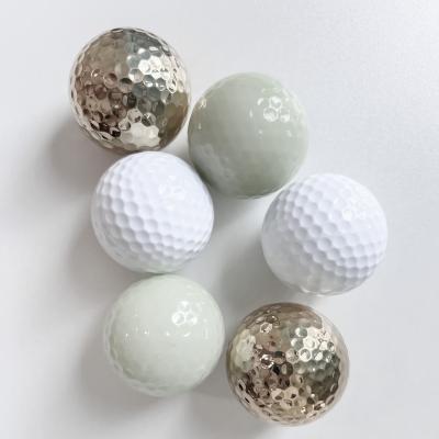 China Surlyn rubber + custom logo 2/3/4 layer golf ball surlyn material dimple 392/332 for competition for sale