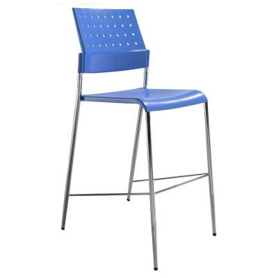 China Modern Stackable High Legs Plastic Barstool Chair for sale