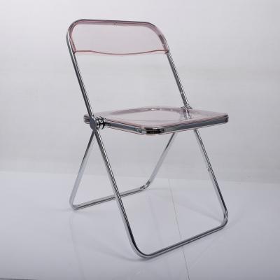 China Modern Hot Sale PMMA Modern Cheap Colorful Wedding Plastic Folding Chair for sale