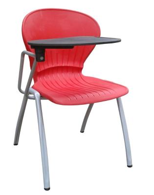 China Modern plastic student chair with tablet arm for sale