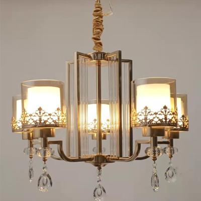 China Modern Modern Pendant Light High Quality Crystal Chandeliers Iron French Gold Black Crystal Chandeliers for sale