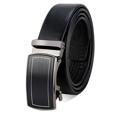 China TIDING fashion brand high quality luxury men's black genuine leather belt for sale