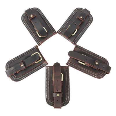 China Custom Genuine Leather Comfortable Tiding Logo Cowhide Travel Bag Label Luggage Tag for sale