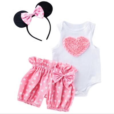 China Birthday Breathable Babies Infant Christmas Clothes Set With Headband Jumpsuit White Pettiskirt Costume For Babies for sale