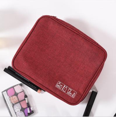 China New Portable Waterproof Foldable Make Up Bag Organizer Travel Storage Bag For Earphone Mesh Sponge Bag Holder Portable Digital Data Cable Charger for sale