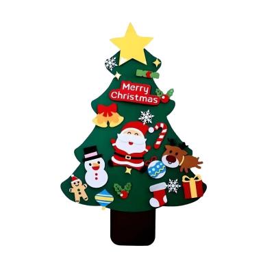 China Lovely DIY Kids Felt Christmas Tree Merry Christmas Decorations For Home Christmas Ornaments Navidad 2023 New Year Gifts Christmas Tree 2022 for sale