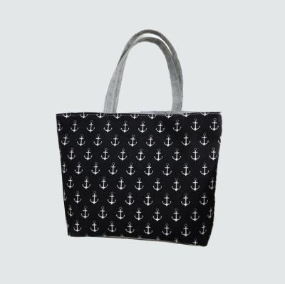 China Customized Zipper Closure Women Capacity Canvas Fashion Student Handbag Female Printed Shopping Tote Bag New Large for sale