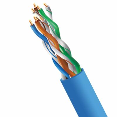 China Solid UTP CMP PVC Cat5e Plenum Rated Cable 24AWG High Speed Network Cable 1000FT Te koop