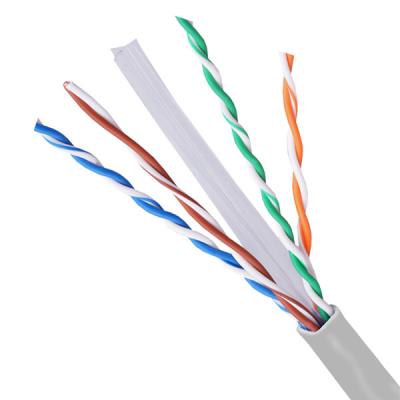 China Cable de red UTP de cobre desnudo Cat6 Cable de red UTP de cobre sólido gris Extensión a 550MHz 1000 pies en venta