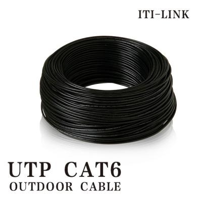 China UTP de alta velocidad CAT6 cable de red cable 23AWG pegamento de llenado de PE sólido para exteriores en venta