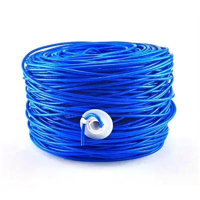 China 500ft CAT 6 Ethernet kabel 250MHz 23AWG 4 paren Blauwe netwerkabel Te koop