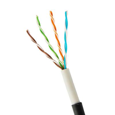 中国 24AWG Cat5e 1000Ft UTP 屋外用 PVC+LDPE フレンムケーブル 固体銅 販売のため