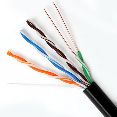 中国 100MHz CAT5e UTP 屋外ネットワークケーブル 1000FT 24AWG 固体PE防水ケーブル 販売のため