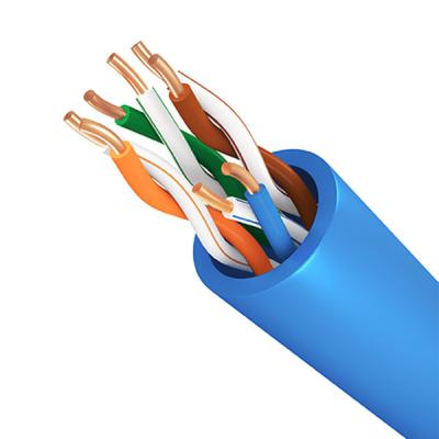 中国 CMX UTP CAT5Eケーブル PVCネットワークケーブル 24AWG 固体赤銅 1000FT 販売のため