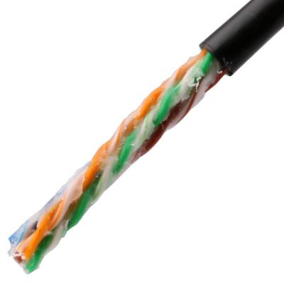 中国 Cat5e UTP 室外用PE+PVC詰め粘着剤 24AWG 固体ネットワークケーブル 1000FT 販売のため