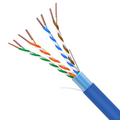 Cina 100MHz Cat5e FTP 24AWG Solid 100% Copper Blue High Speed Internet Cable 1000FT in vendita