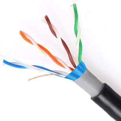 Chine 0.515mm cuivre massif extérieur noir PE câble PVC IEC61a156-5 CAT5E FTP 24AWG à vendre