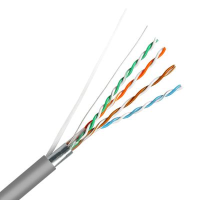 Chine 0.515mm Coupe nue gris LSZH câble Pass Fluke 24AWG FTP CAT5E câble à vendre