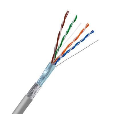 China CAT5E SFTP Gris LSZH chaqueta 24AWG 100 MHz cable Ethernet 328FT en venta