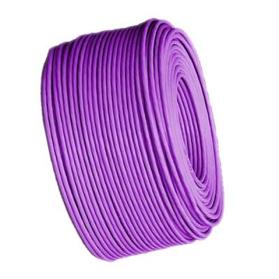 中国 紫色 LSZH ジャケットネットワークケーブル 1000FT 24AWG 100MHz CAT5E SFTP 販売のため